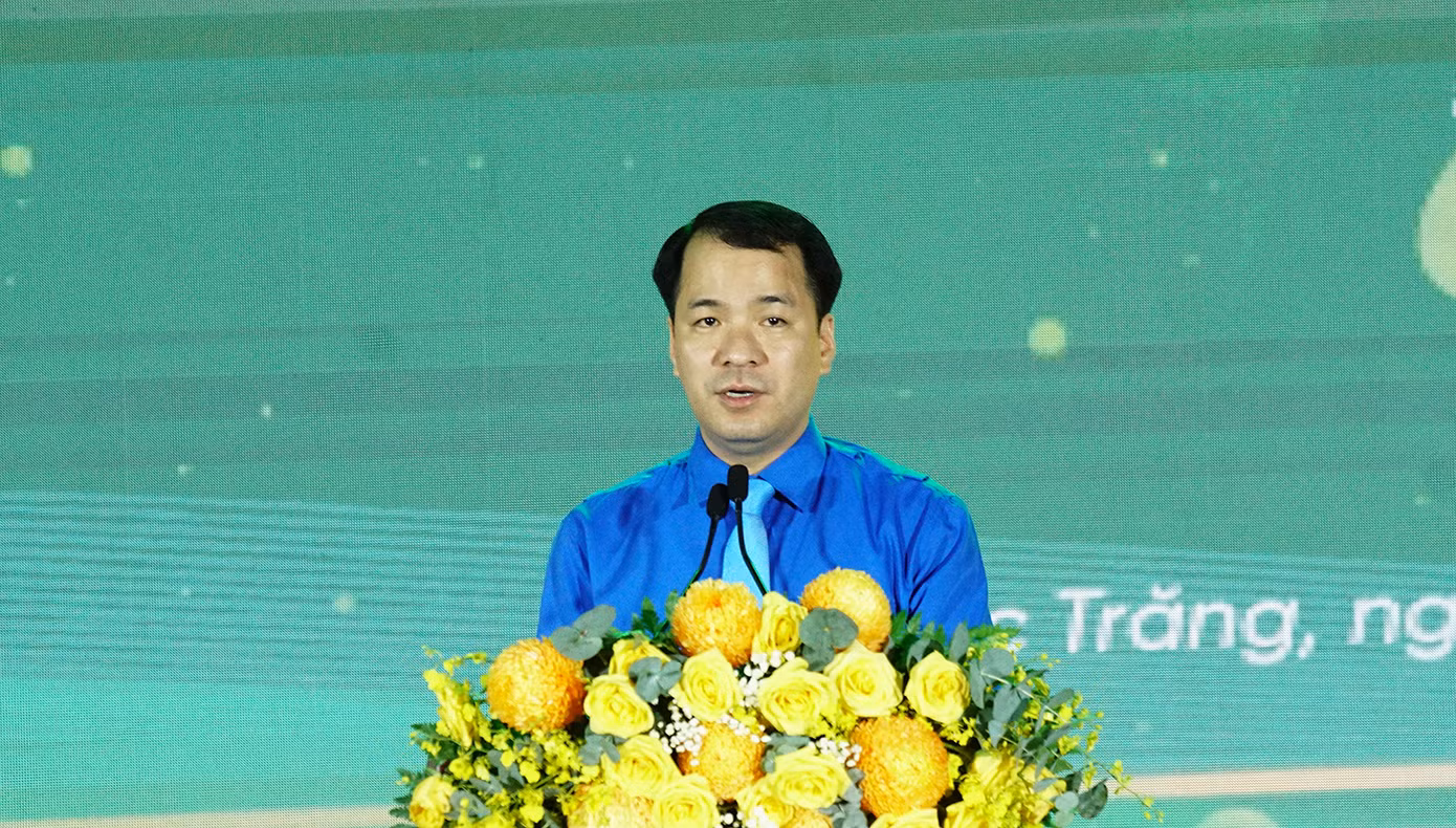 Bí thư T.Ư Đoàn Ngô Văn Cương phát biểu tại buổi lễ. Ảnh: Hòa Hội Bí thư T.Ư Đoàn Ngô Văn Cương phát biểu tại buổi lễ. Ảnh: Hòa Hội