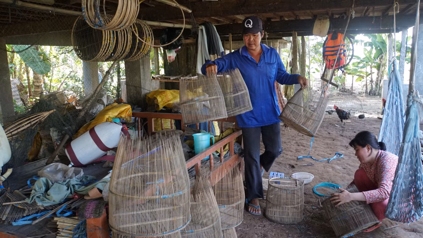 Lọp được làm hoàn thành. Ảnh: Hòa Hội. Lọp được làm hoàn thành. Ảnh: Hòa Hội.