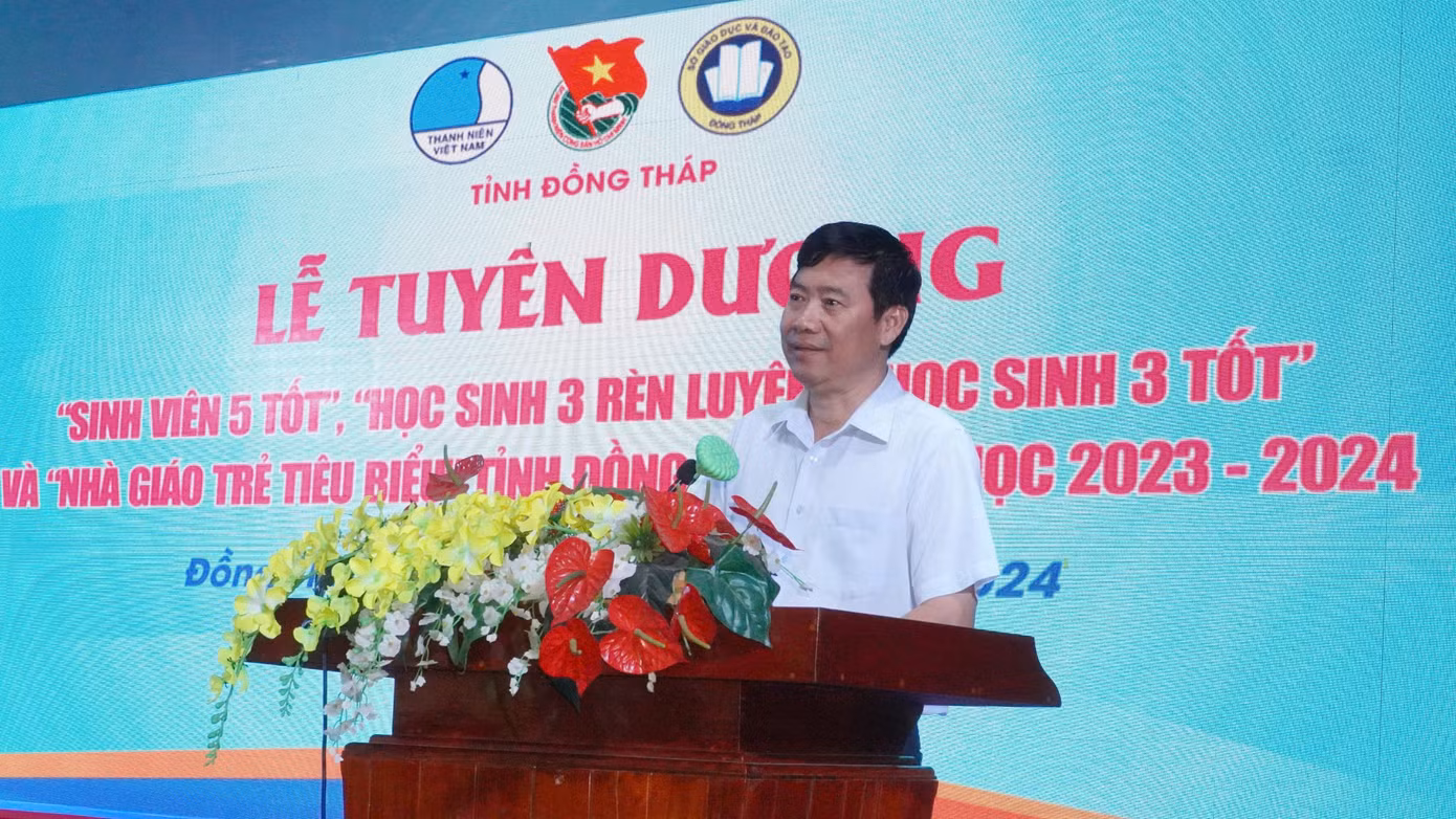 Ông Phạm Thiện Nghĩa - Chủ tịch UBND tỉnh Đồng Tháp phát biểu.