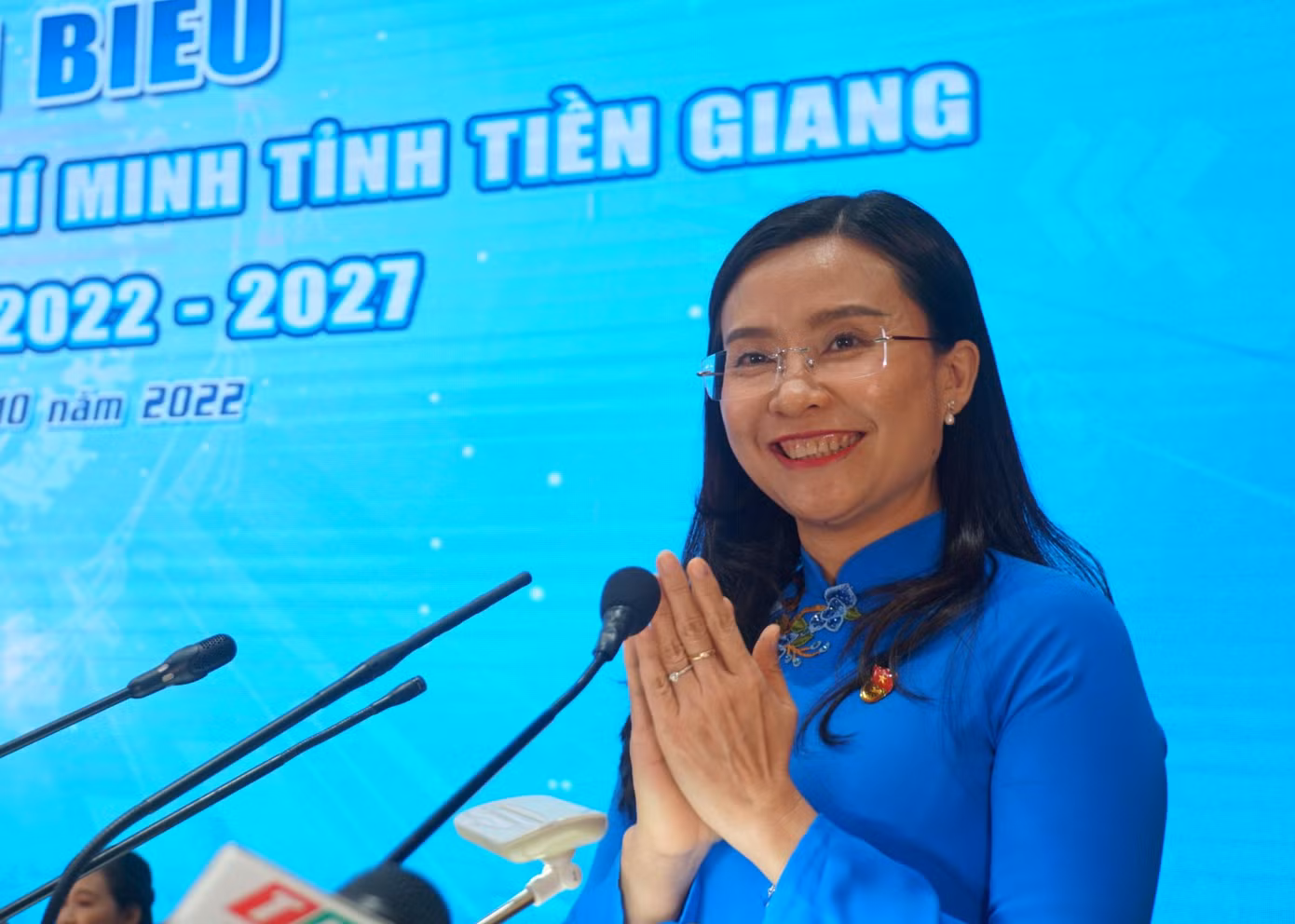 Chị Nguyễn Phạm Duy Trang, Bí thư Trung ương Đoàn, Chủ tịch Hội đồng Đội Trung ương phát biểu. Ảnh: Hòa Hội Chị Nguyễn Phạm Duy Trang, Bí thư Trung ương Đoàn, Chủ tịch Hội đồng Đội Trung ương phát biểu. Ảnh: Hòa Hội