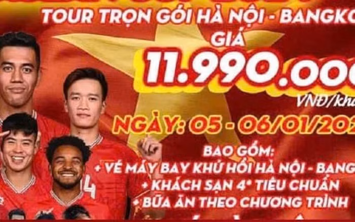 Hình ảnh quảng cáo một tour đi cổ vũ bóng đá phổ biến. Ảnh: Facebook.
