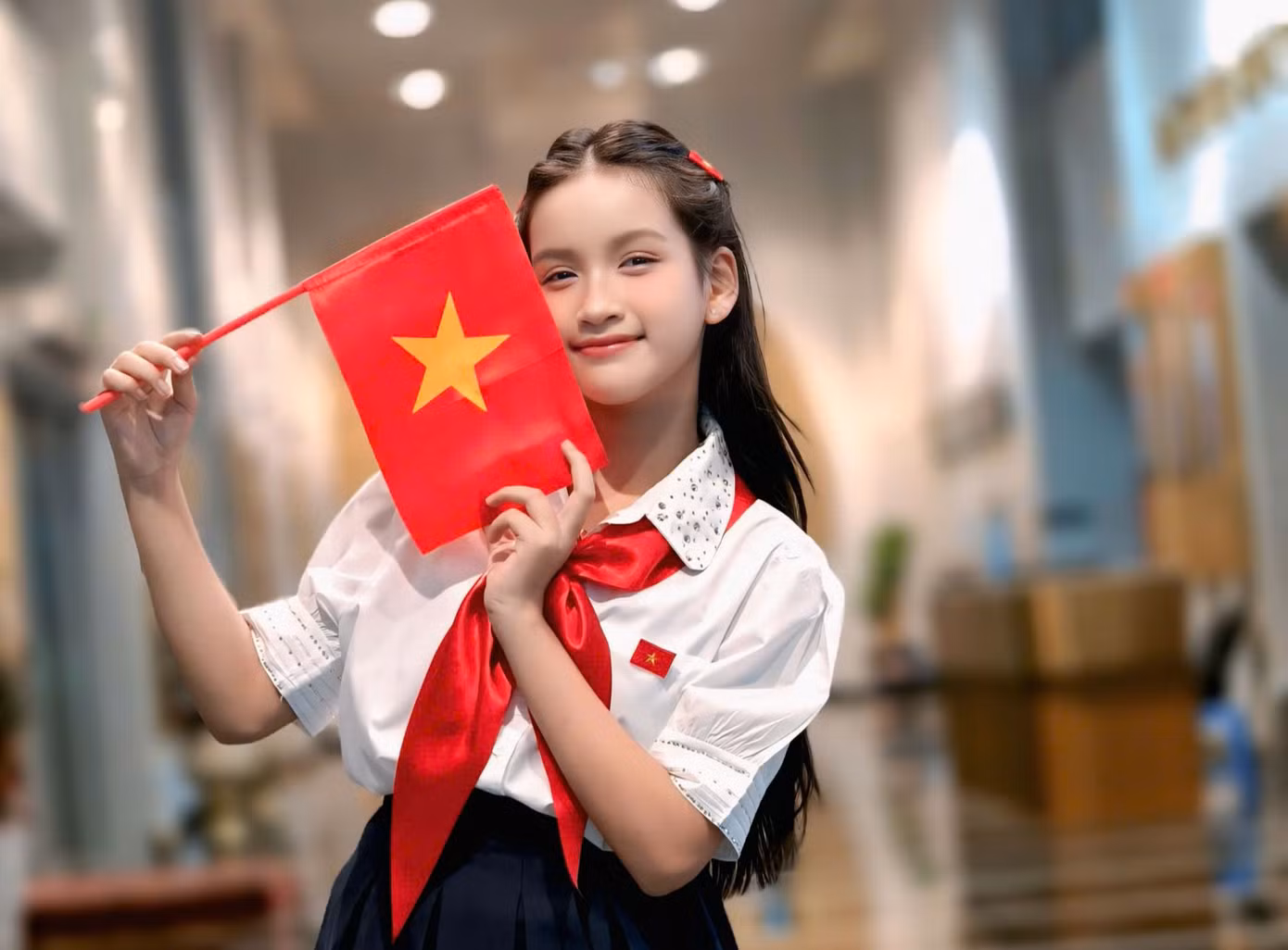 Thiên Kim năng động, tích cực tham gia các hoạt động Đội.