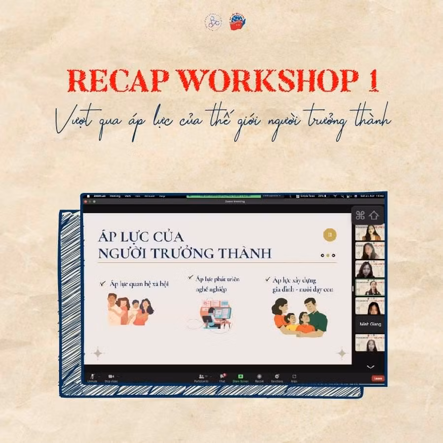 Workshop 1 - Graphite: "Vượt qua áp lực thế giới người trưởng thành" với Đại sứ Đặc mệnh Toàn quyền nước CHXHCN Việt Nam tại Cộng hòa Phần Lan và Estonia Đặng Thị Hải Tâm được CLB Lễ tân Ngoại giao tổ chức trực tuyến trên nền tảng Zoom.