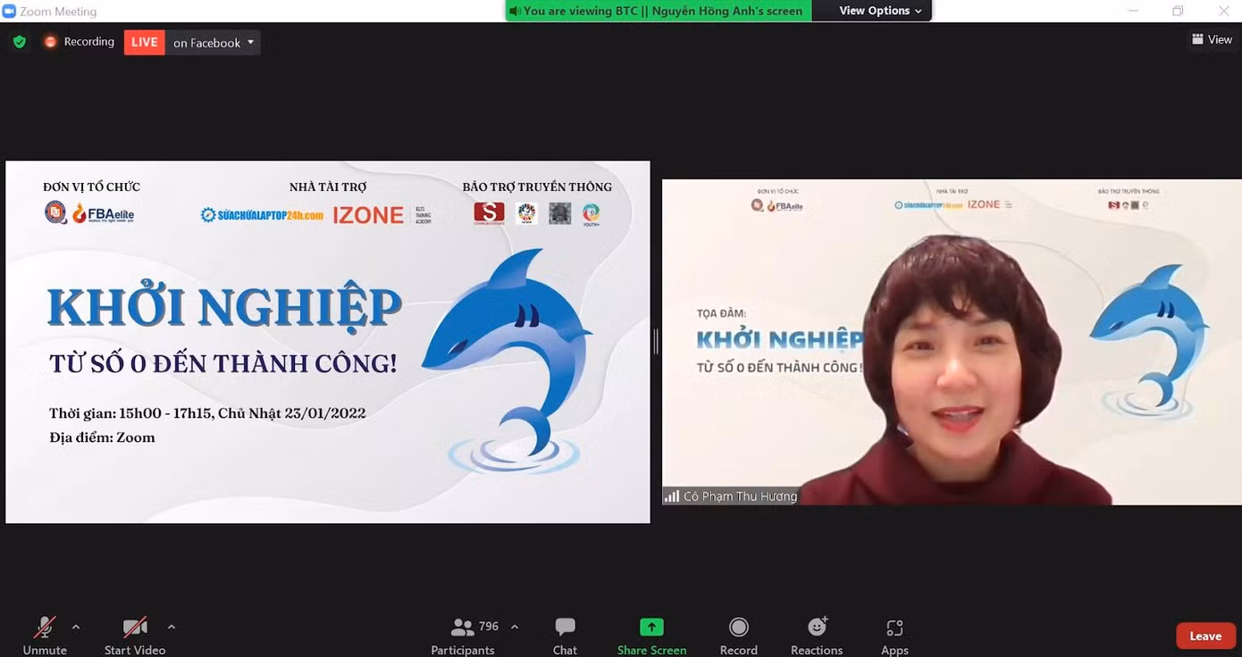 PGS, TS Phạm Thu Hương - Phó Hiệu trưởng Trường Đại học Ngoại thương phát biểu mở đầu talkshow.