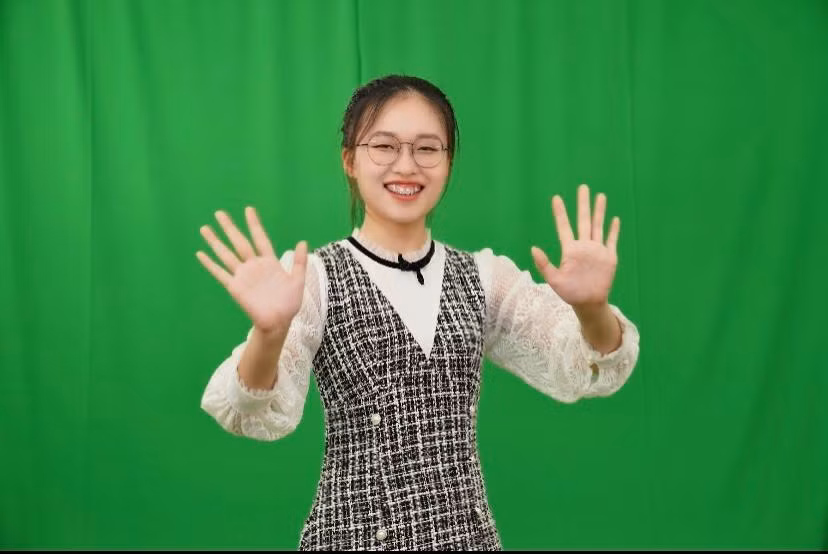 Thảo Lan khi thực tập ở VTV3.