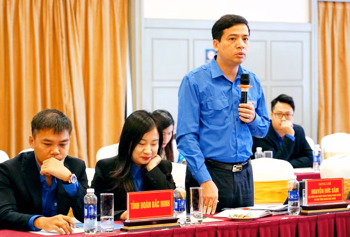 Hội nghị đã nhận được nhiều ý kiến trao đổi từ đại diện các ban, đơn vị T.Ư Đoàn và đại diện các tỉnh đoàn trong cụm. Ảnh: Kiều Anh