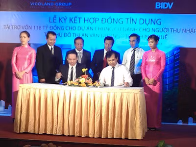 Ký kết hợp đồng tín dụng Vicoland - BIDV