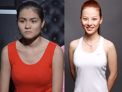 Quỳnh Trang (trái) và Trish Lương - hai thí sinh của cuộc thi Người giấu mặt