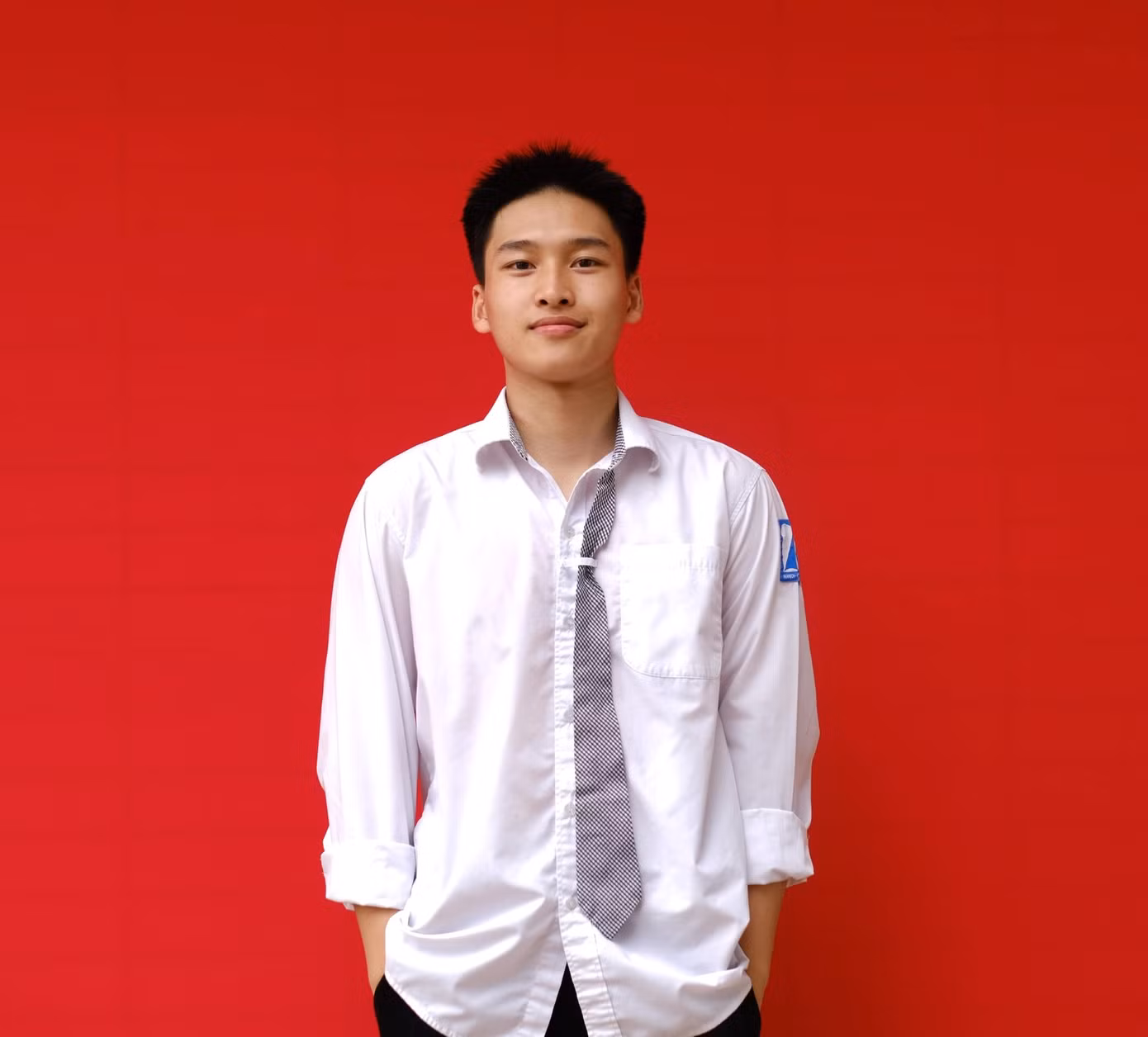 Nguyễn Đình Phong là học sinh trường THPT Chuyên Hà Nội - Amsterdam.