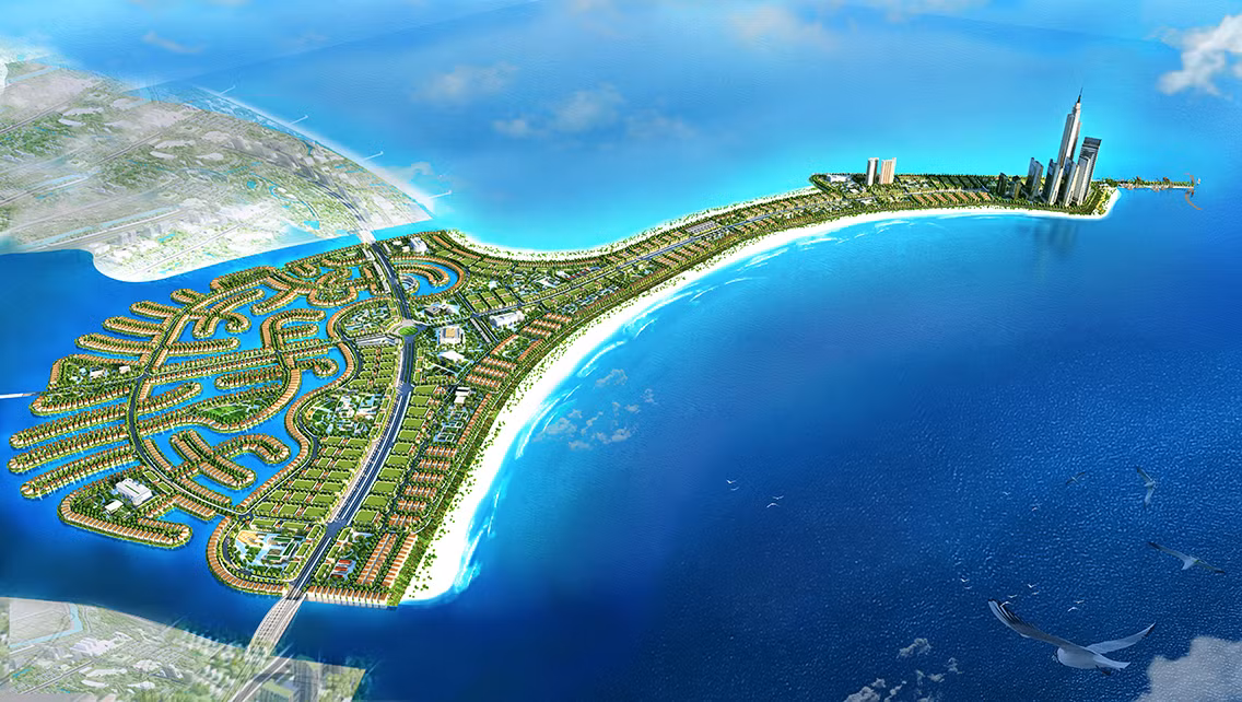 Phối cảnh dự án Khu đô thị lấn biển Cần Giờ. Phối cảnh dự án Khu đô thị lấn biển Cần Giờ.