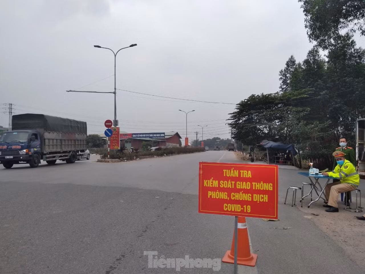 Một chốt kiểm soát dịch ở tỉnh Bắc Giang Một chốt kiểm soát dịch ở tỉnh Bắc Giang