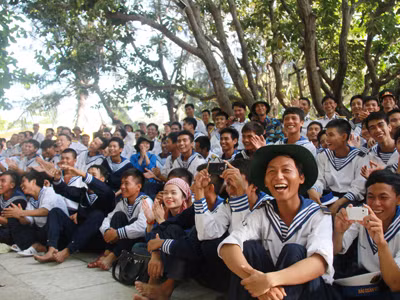Các chiến sĩ trên quần đảo Trường Sa