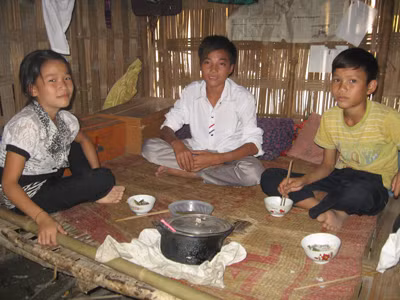 Một góc khu nội trú học sinh THCS nội trú Hữu Khuông