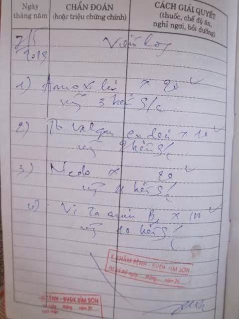 Đơn thuốc viêm họng được vị Phó giám đốc Bệnh viện Đa khoa Bỉm Sơn khẳng định không ảnh hưởng đến sức khỏe cháu N. cùng thai nhi