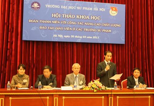 Nhiều ý kiến nâng cao vai trò của Đoàn trong công tác đào tạo giáo viên được trình bày tại hội thảo