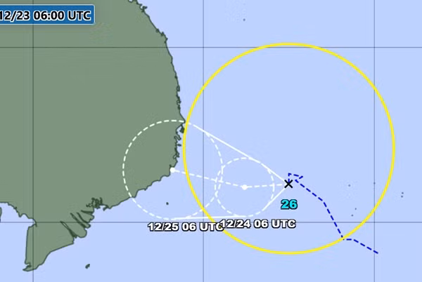 Dự báo của JMA. Ảnh: JMA.