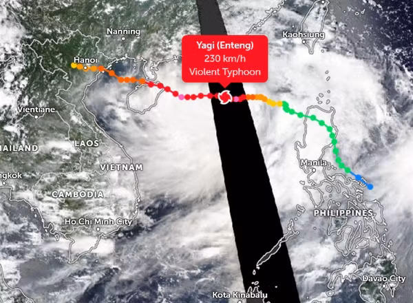 Siêu bão Yagi đã tăng cường độ đột biến. Ảnh: Zoom Earth, NASA, JTWC. Siêu bão Yagi đã tăng cường độ đột biến. Ảnh: Zoom Earth, NASA, JTWC.