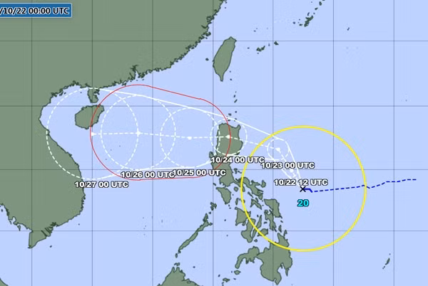 Dự báo của JMA. Ảnh: JMA.