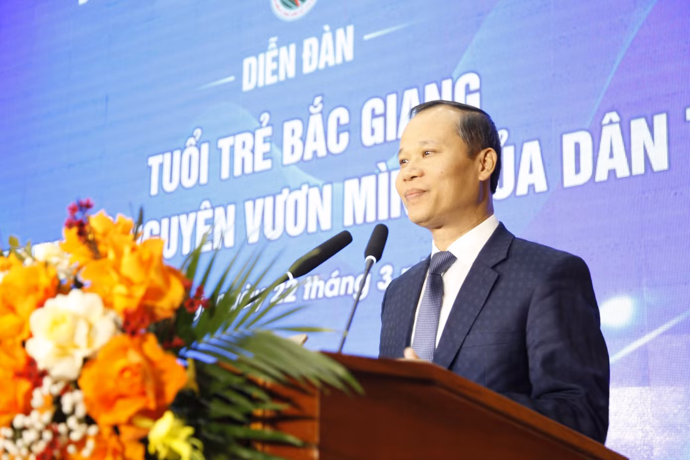 Phó Chủ tịch Thường trực UBND tỉnh Bắc Giang Mai Sơn phát biểu tại chương trình. Ảnh: Nguyễn Thắng Phó Chủ tịch Thường trực UBND tỉnh Bắc Giang Mai Sơn phát biểu tại chương trình. Ảnh: Nguyễn Thắng