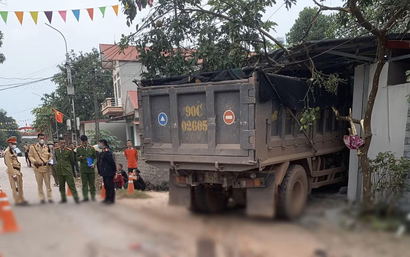 Hiện trường vụ tai nạn.