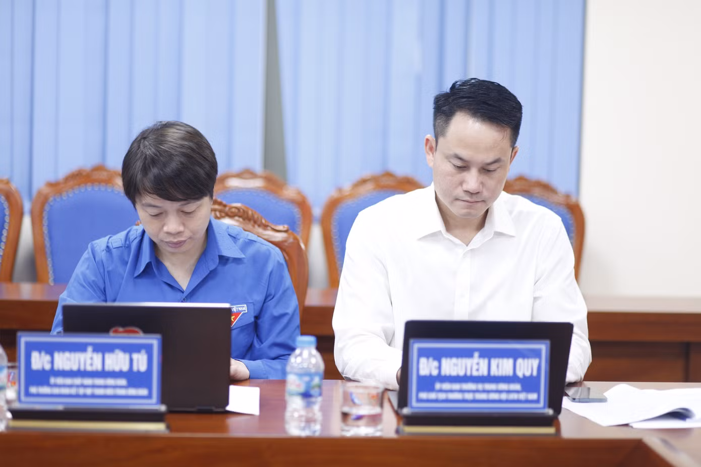 Đại biểu Trung ương Đoàn và Hội LHTN Việt Nam dự hội nghị. Ảnh: Nguyễn Thắng