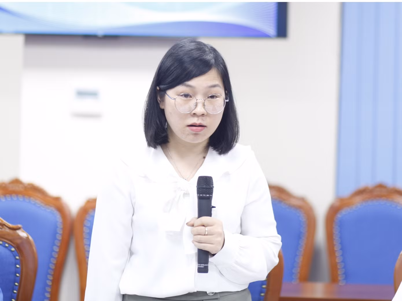 Đại biểu Trung ương Đoàn góp ý tại hội nghị. Ảnh: Nguyễn Thắng