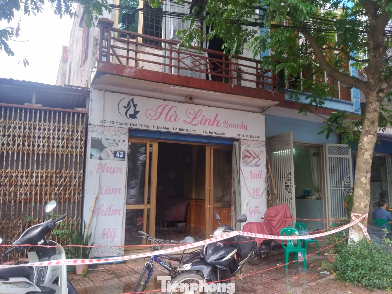 Ngôi nhà bị cháy. Ảnh: Nguyễn Thắng.