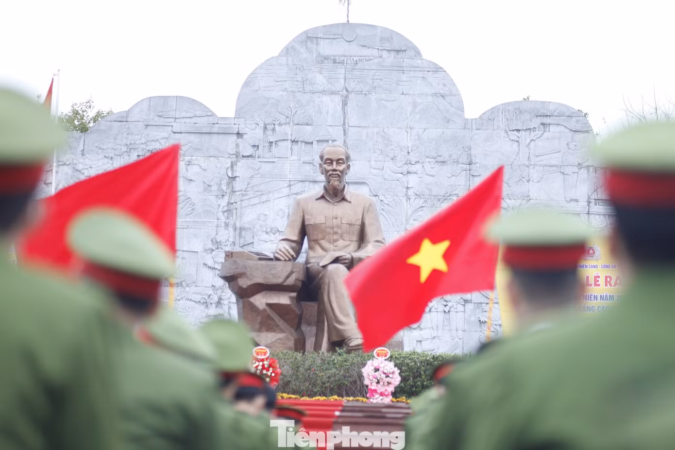 Lễ ra quân Tháng Thanh niên diễn ra tại Khu lưu niệm Sáu điều Bác Hồ dạy Công an Nhân dân ở huyện Tân Yên (Bắc Giang): Ảnh: Nguyễn Thắng