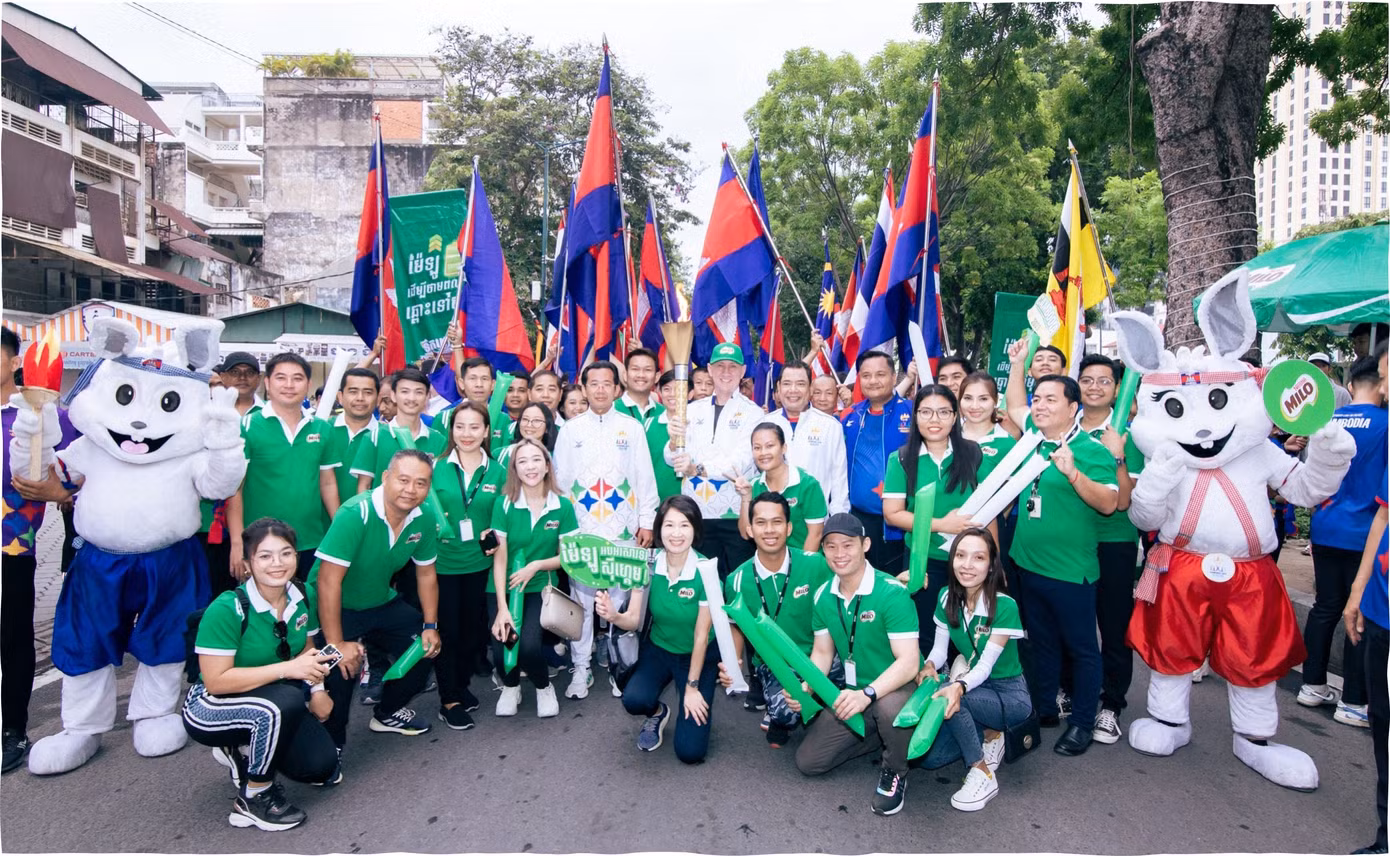 Lễ rước đuốc SEA Games 32 và ASEAN Para Games 12, với sự đồng hành của nhãn hàng Nestle Milo đã diễn ra thành công tốt đẹp tại thủ đô Phnom Penh, Campuchia ngày 29/4 vừa qua
