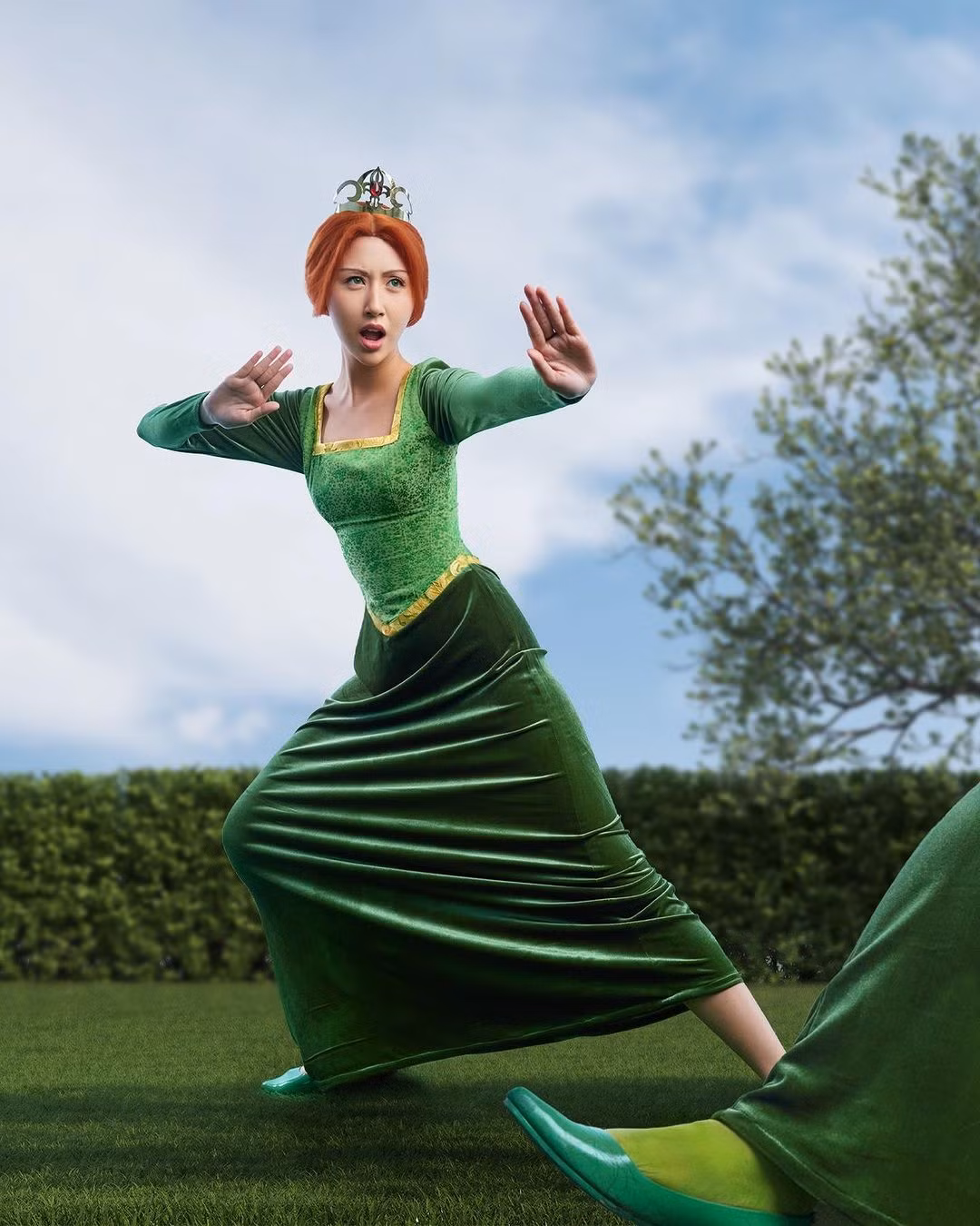 Quỳnh Anh Shyn hóa thân thành công chúa Fiona trong loạt phim Shrek.