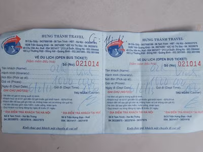 Trước 3-2 giá vé Hà Nội-Vinh: 240.000/khách, nhưng cũng chặng đường này hãng Hưng Thành Travel bán cho khách đi ngày 6-2 là 1 triệu đồng/2 khách (tăng gấp đôi). Ảnh: Anh Trọng