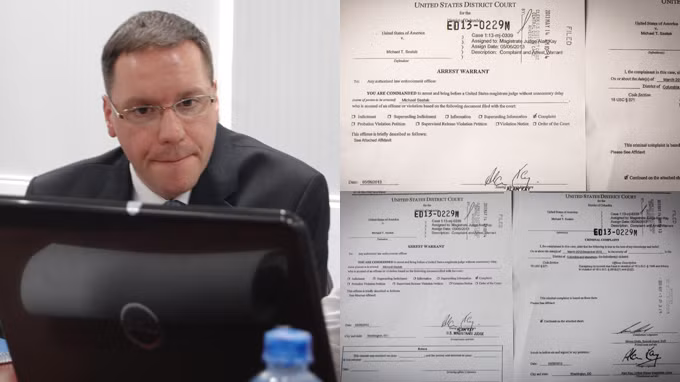 Michael Sestak - nhân vật chính trong vụ bán visa vào Mỹ tại Tổng lãnh sự quán Mỹ ở TP.HCM, và lệnh bắt cùng bản cáo trạng vụ án - Ảnh: H.Huyền Vy