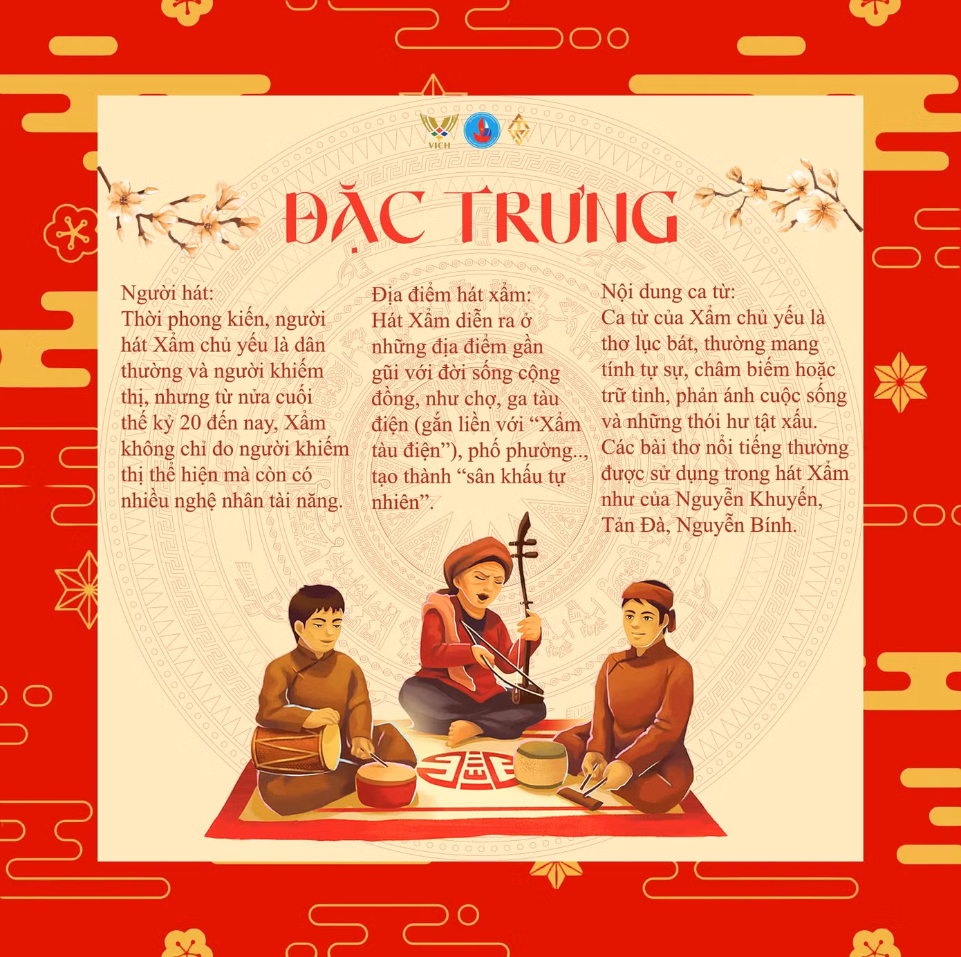 Hội Sinh viên Việt Nam tại Nga giới thiệu về nghệ thuật hát Xẩm. Ảnh: FB