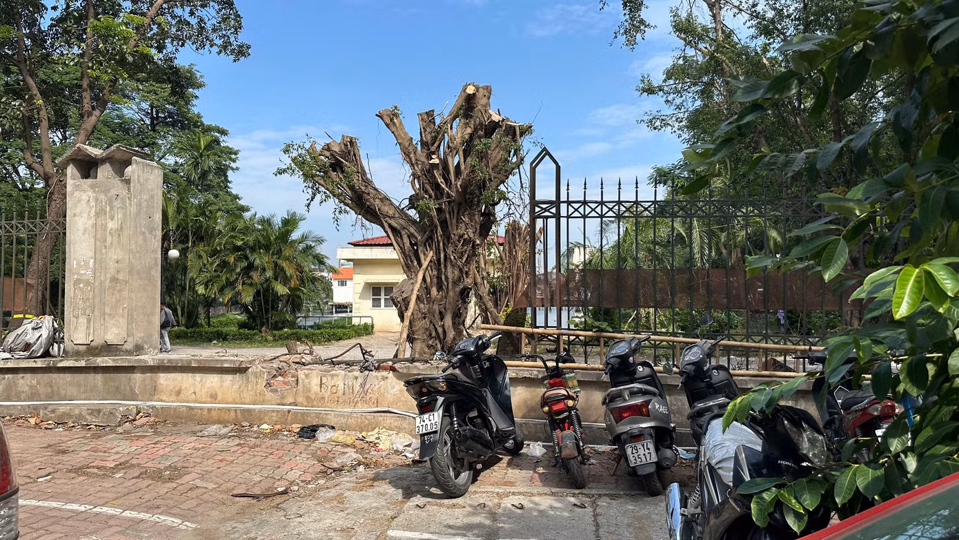 Vỉa hè quanh công viên Tuổi trẻ bị phương tiện chiếm dụng.