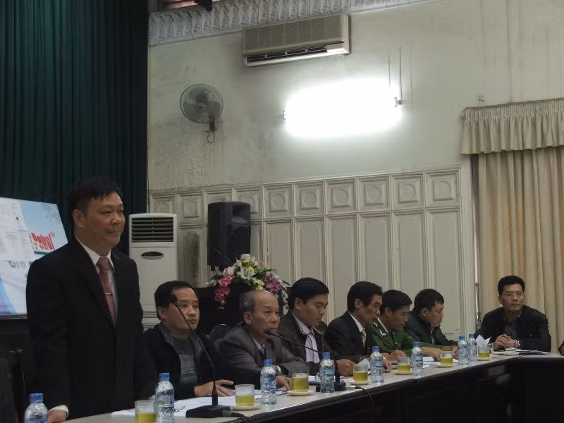 Lãnh đạo Quận Hai Bà Trưng phát biểu tại cuộc họp báo