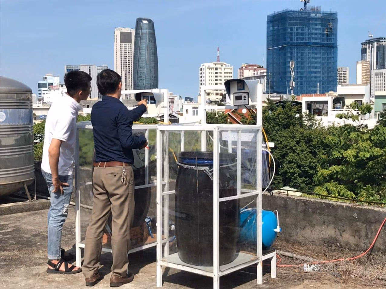 Mô hình được lắp đặt thử nghiệm tại trường ĐH Sư phạm Kỹ thuật (ĐH Đà Nẵng).