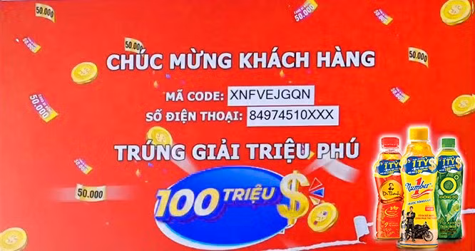 Mã số dự thưởng may mắn trúng 100 triệu đồng được xác định là của anh Phạm Duy Khôi.
