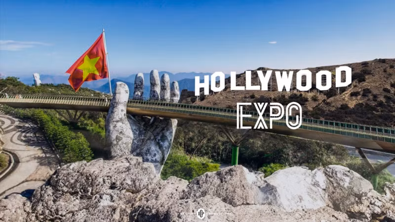 Hình ảnh giới thiệu chương trình Việt Nam Expo in Hollywood tại hội nghị.