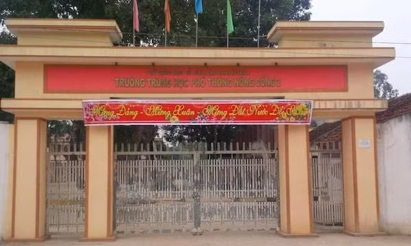 Trường THPT Nông Cống 2 - nơi nữ sinh N. đang theo học.