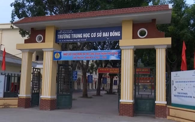 Trường THCS Đại Đồng - nơi xảy ra vụ việc.