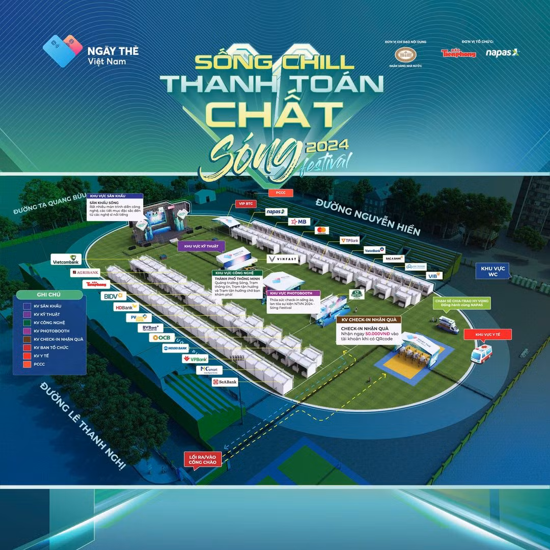 Sơ đồ chính thức của chương trình tại Sân vận động Bách khoa Hà Nội.