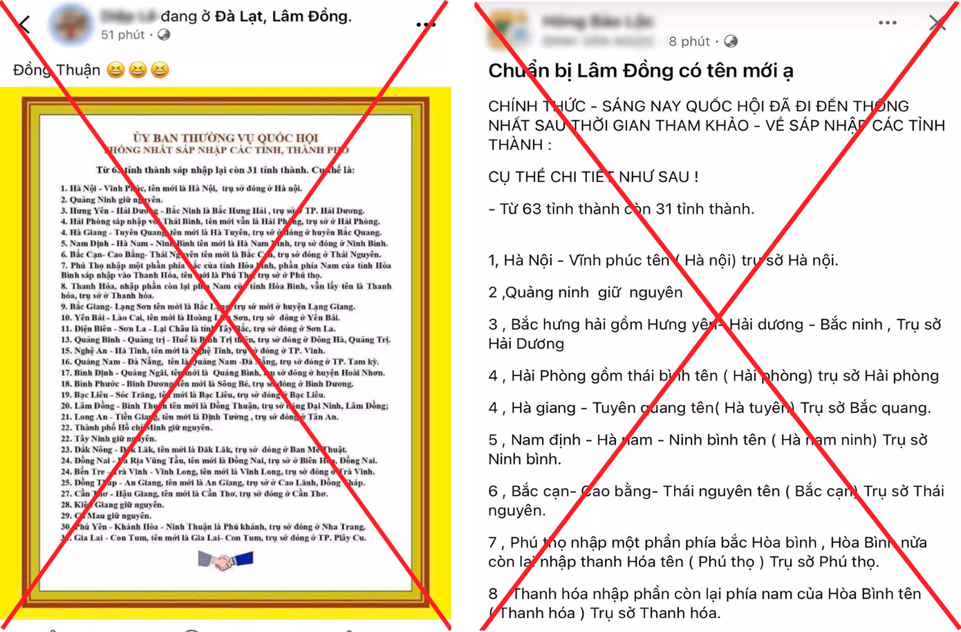 Các thông tin sai sự thật đang lan truyền trên không gian mạng.