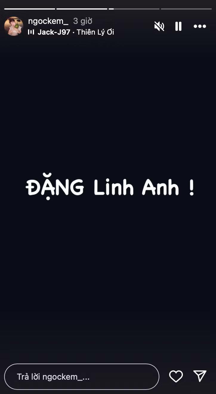 Ngọc Kem liên tục đăng story giữa lùm xùm tình ái với ViruSs. Ngọc Kem liên tục đăng story giữa lùm xùm tình ái với ViruSs.
