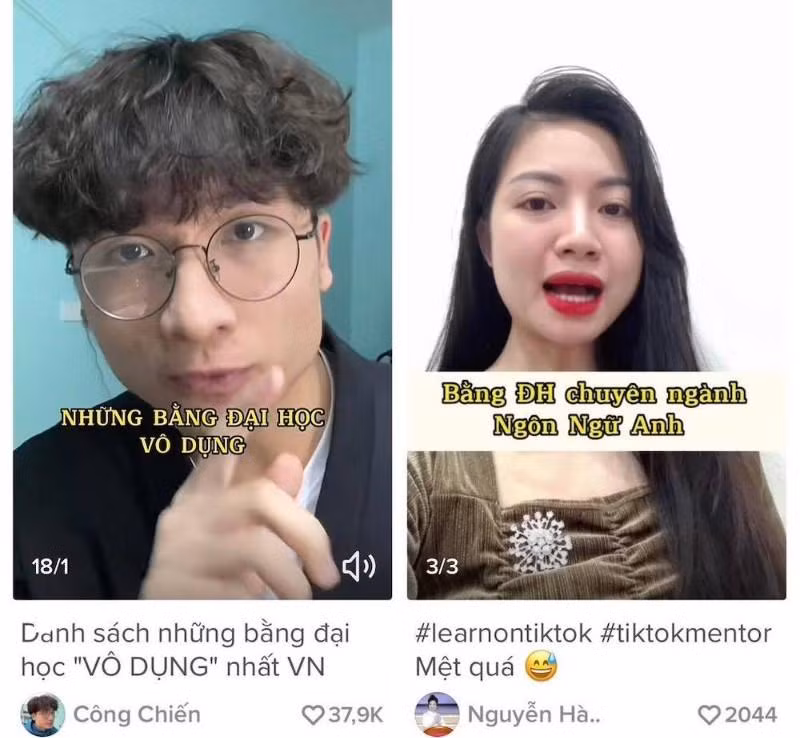 Marketing bị xem là một trong các ngành có bằng Đại học vô dụng theo ý kiến của TikToker.