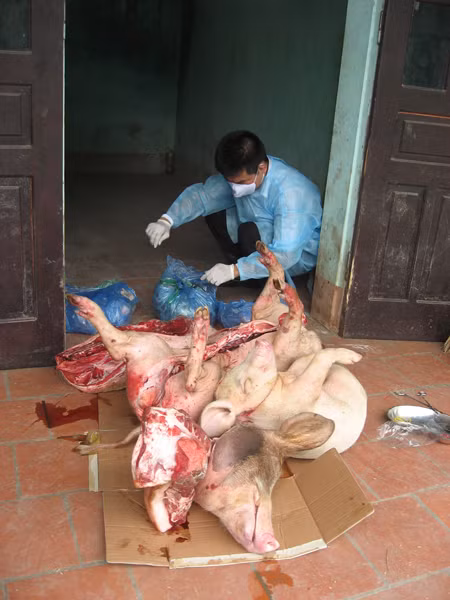 Kho thịt lợn tại nhà Nguyễn Bá Trọng