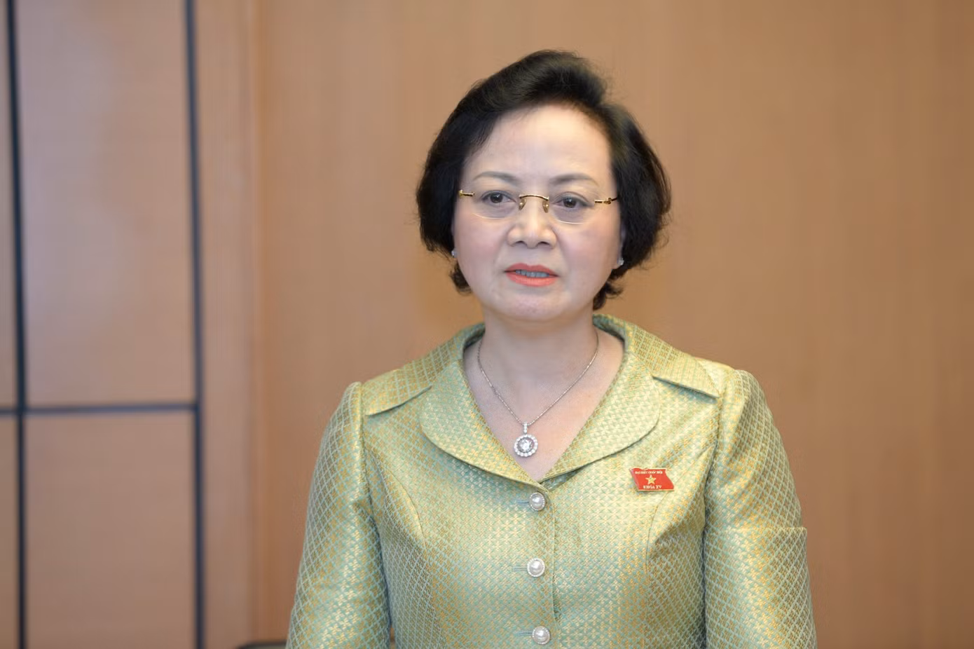 Bộ trưởng Bộ Nội vụ Phạm Thị Thanh Trà tại phiên thảo luận tổ. Ảnh: Như Ý