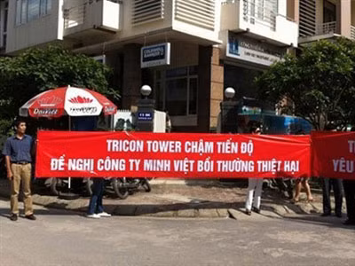 Dự án Tricon Tower bị khách hàng đòi bồi thường vì chậm tiến độ. Ảnh minh họa internet