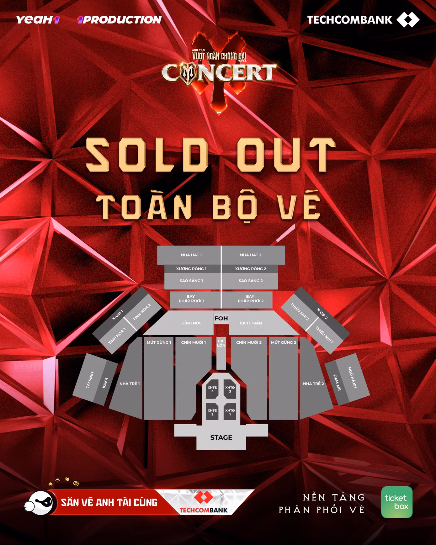 BTC concert Anh Trai Vượt Ngàn Chông Gai thông báo sold out toàn bộ vé sau hơn 40 phút mở bán.