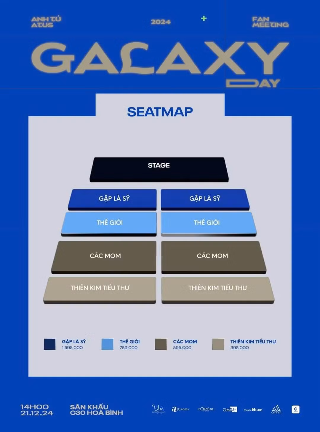 Trước đó, nam diễn viên công bố tổ chức fan meeting Galaxy Day vào 14h ngày 21/12 tại sân khấu C30 Hòa Bình (TP.HCM).