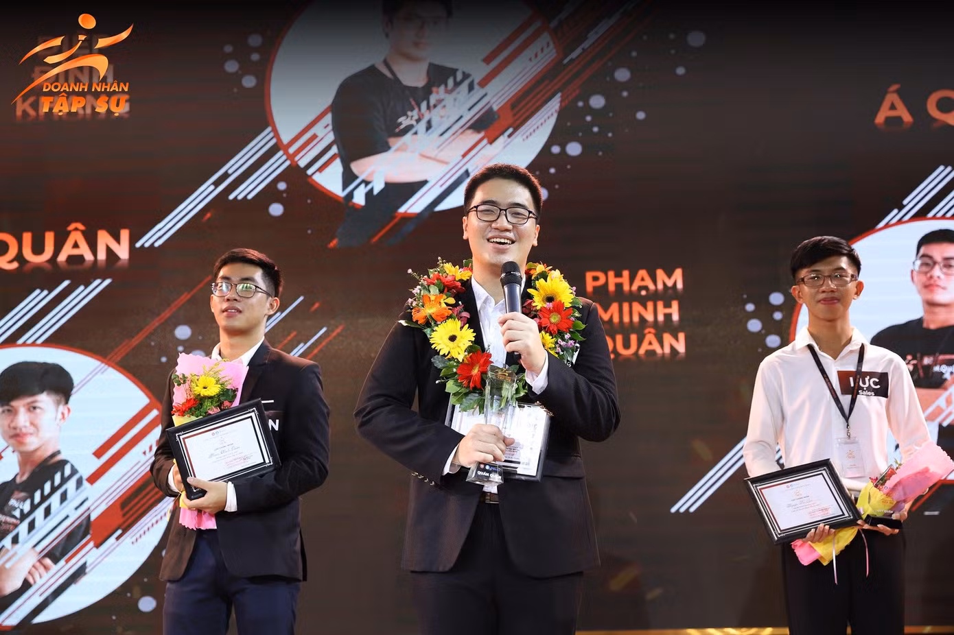 Diệp Đỉnh Khang từng đoạt giải Quán quân cuộc thi Doanh Nhân Tập Sự 2020. Nguồn ảnh: Doanh Nhân Tập Sự.